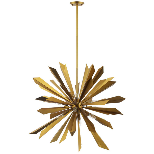 Modway Pervade Starburst Brass Pendant Light Chandelier EEI-2894