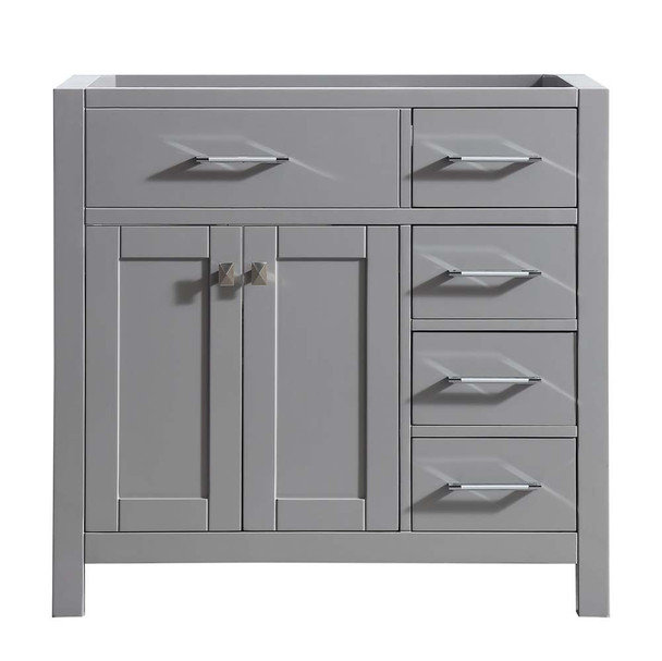 Virtu USA MS-2136R-CAB-CG Caroline Parkway 36" Cabinet Only in Cashmere Grey