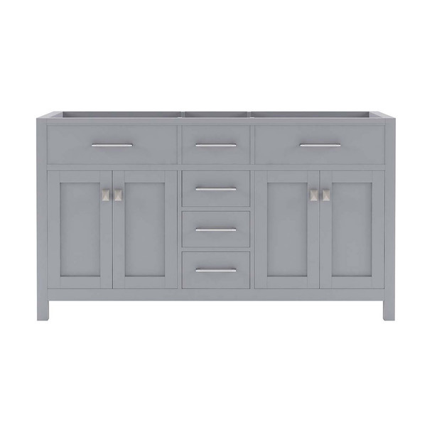 Virtu USA MD-2060-CAB-GR Caroline 60" Cabinet Only in Grey