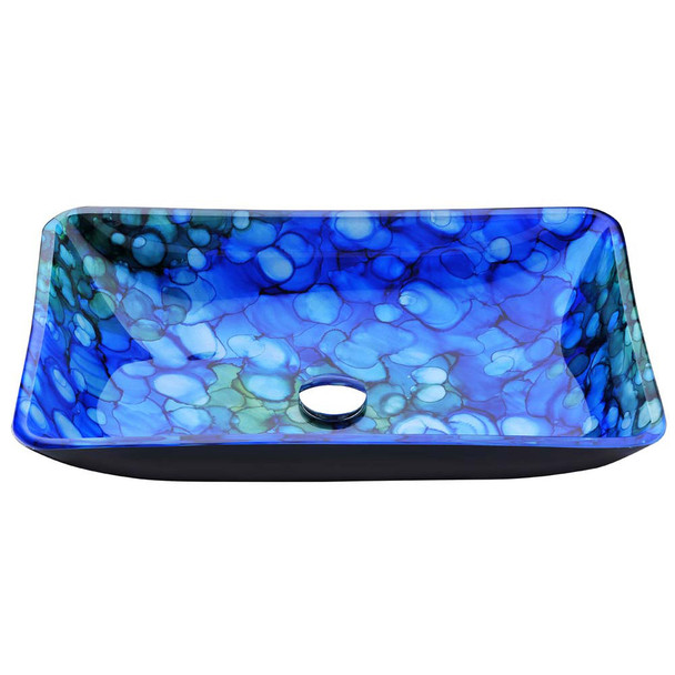 ANZZI Avao Series Deco-Glass Vessel Sink In Lustrous Blue - LS-AZ8096