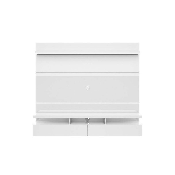 Manhattan Comfort 25152 City 1.8 Floating Wall Theater Entertainment Center in White Gloss