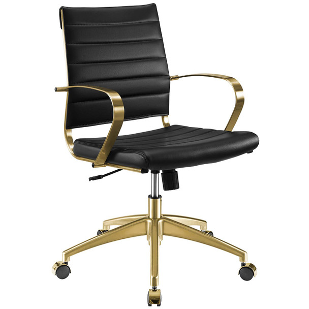 Modway Jive Gold Stainless Steel Midback Office Chair EEI-3418-GLD-BLK Gold Black