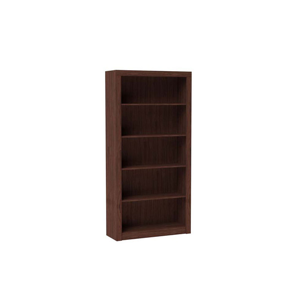 Manhattan Comfort 27AMC164 Olinda Bookcase 1.0 with 5 shelves in Nut Brown