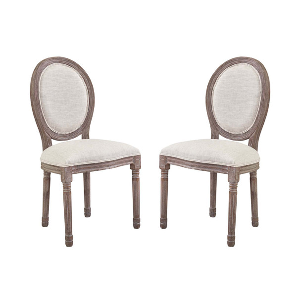 Modway Emanate Dining Side Chair Upholstered Fabric Set of 2 EEI-3467-BEI Beige