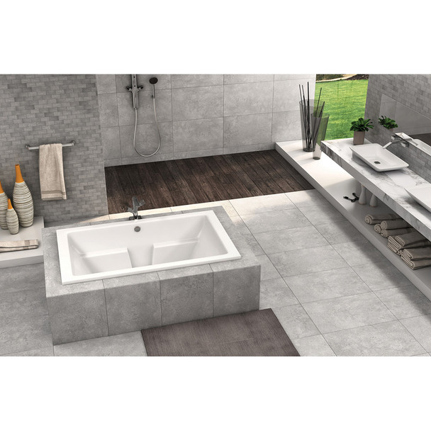 Malibu Westport Rectangle Soaking Bathtub, 66-Inch by 34-Inch by 22-Inch