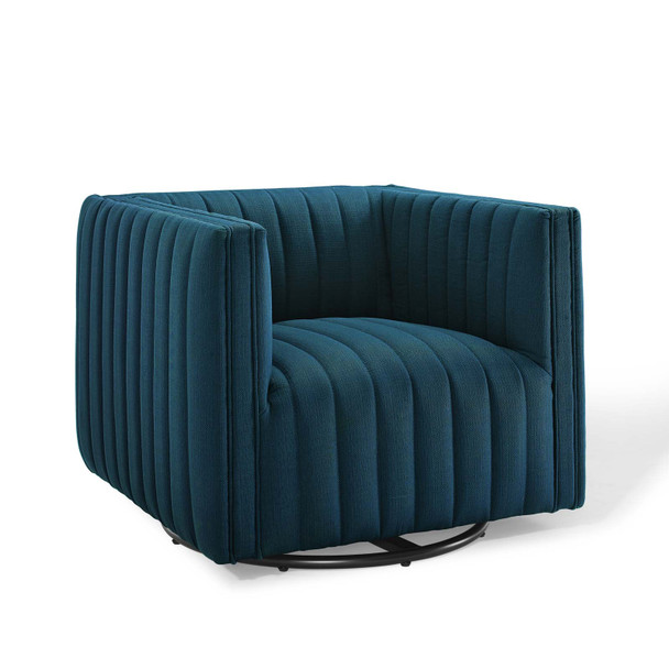 Modway Conjure Tufted Swivel Upholstered Armchair EEI-3926-AZU Azure