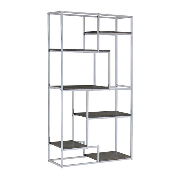 Furniture of America IDF-AC6264CRM Meg Contemporary Metal 6-Shelf Display Shelf