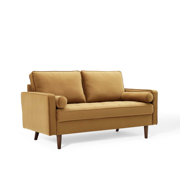 Modway Valour Performance Velvet Loveseat EEI-4004-COG Cognac