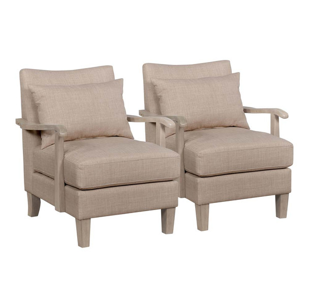 Furniture of America IDF-AC6167BG Jalfre Transitional Upholstered Accent Chair in Beige