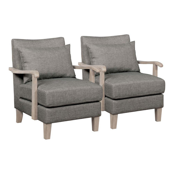 Furniture of America IDF-AC6167GY Jalfre Transitional Upholstered Accent Chair in Gray