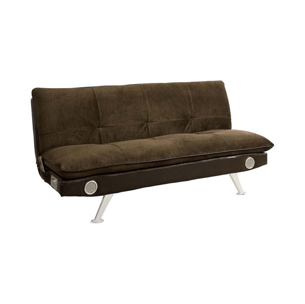 Furniture of America IDF-2675BR Oon Contemporary Tufted Futon in Dark Gray