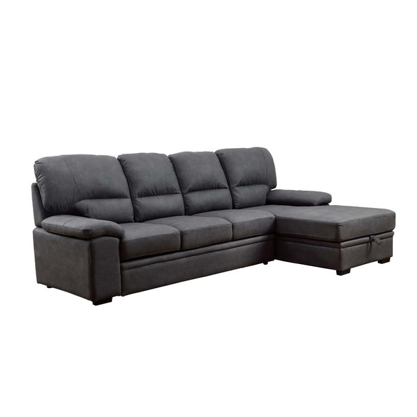 Furniture of America IDF-6908BK-SEC Armstrong Contemporary Sleeper Sectional