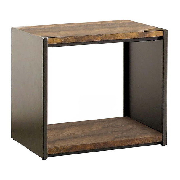 Furniture of America IDF-4398E Desi Transitional Open Shelf End Table