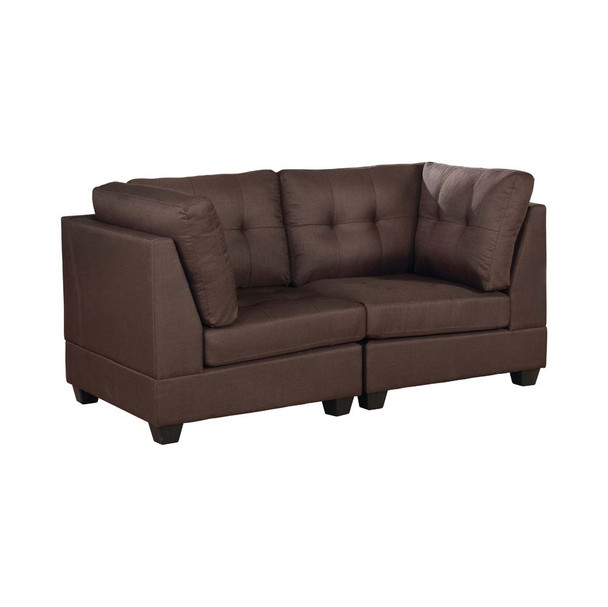 Furniture of America IDF-6957BR-SET-LV Vitman Transitional Button Tufted Loveseat