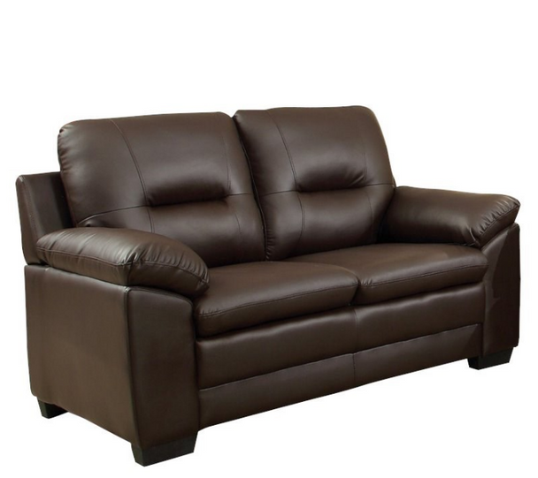 Furniture of America IDF-6324BR-LV Tory Contemporary Upholstered Loveseat in Brown