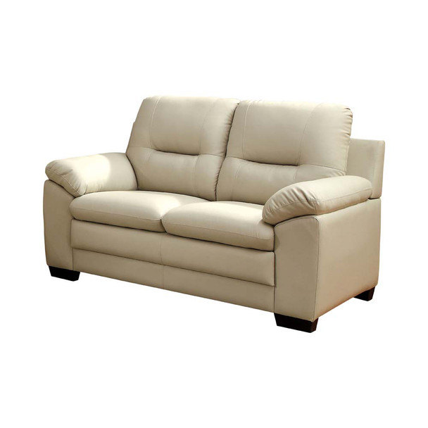 Furniture of America IDF-6324IV-LV Tory Contemporary Upholstered Loveseat in Ivory