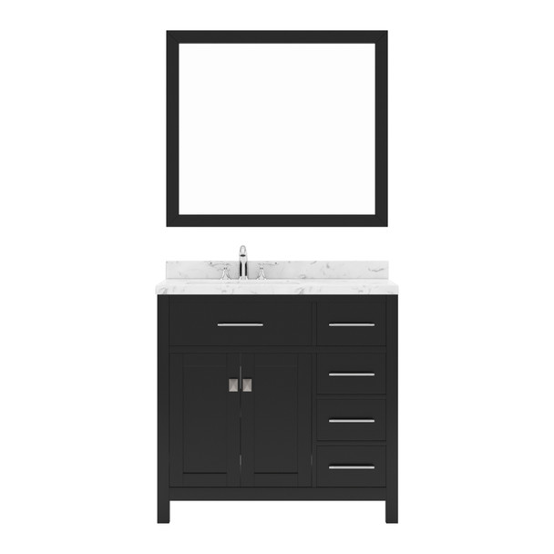 Virtu USA MS-2136R-CMRO-ES-001 Caroline Parkway 36" Bath Vanity in Espresso with Cultured Marble Quartz Top