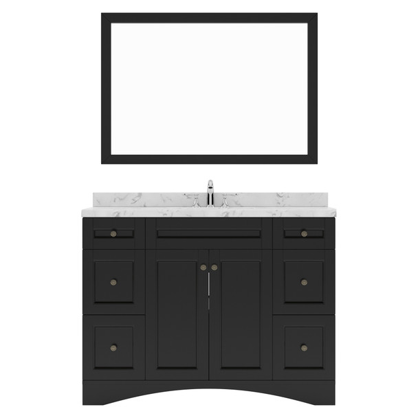 Virtu USA ES-32048-CMRO-ES Elise 48" Bath Vanity in Espresso with Cultured Marble Quartz Top and Sink