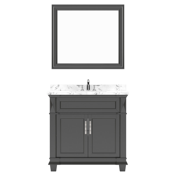 Virtu USA MS-2636-CMSQ-ES-002 Victoria 36" Bath Vanity in Espresso with Cultured Marble Quartz Top and Sink