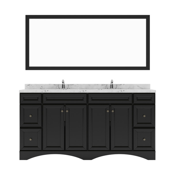 Virtu USA ED-25072-CMRO-ES-001 Talisa 72" Bath Vanity in Espresso with Cultured Marble Quartz Top and Sinks