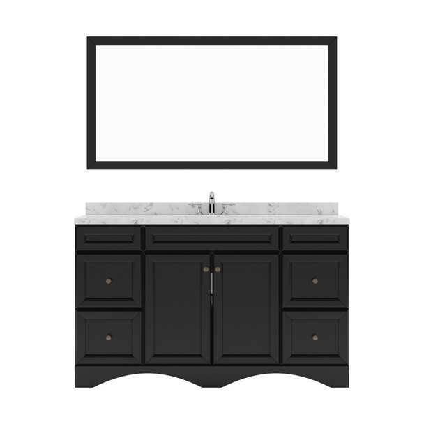 Virtu USA ES-25060-CMRO-ES Talisa 60" Bath Vanity in Espresso with Cultured Marble Quartz Top and Sink