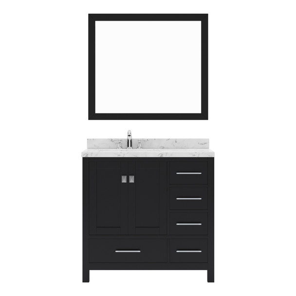 Virtu USA GS-50036-CMSQ-ES Caroline Avenue 36" Bath Vanity in Espresso with Cultured Marble Quartz Top