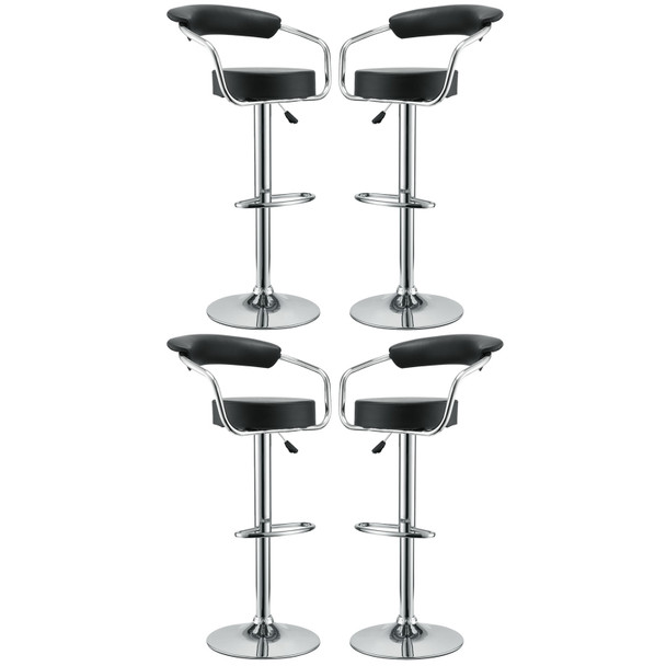 Modway Diner Bar Stool Set of 4 EEI-932-BLK Black