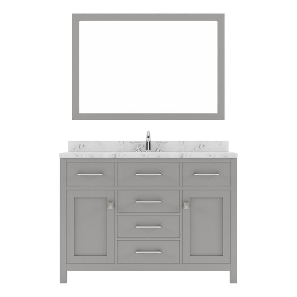 Virtu USA MS-2048-CMSQ-CG-002 Caroline 48" Bath Vanity in Cashmere Gray with Cultured Marble Quartz Top