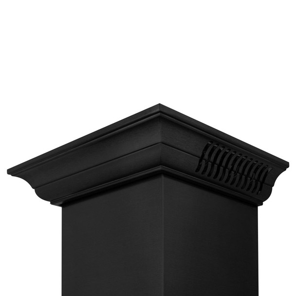 ZLINE 42" Ducted Vent Island Mount Range Hood in Black Stainless Steel with Built-in CrownSound Bluetooth Speakers BSGL2iNCRN-BT-42