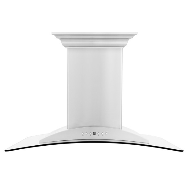 ZLINE 30" Ducted Vent Island Mount Range Hood in Stainless Steel with Built-in CrownSound Bluetooth Speakers GL9iCRN-BT-30