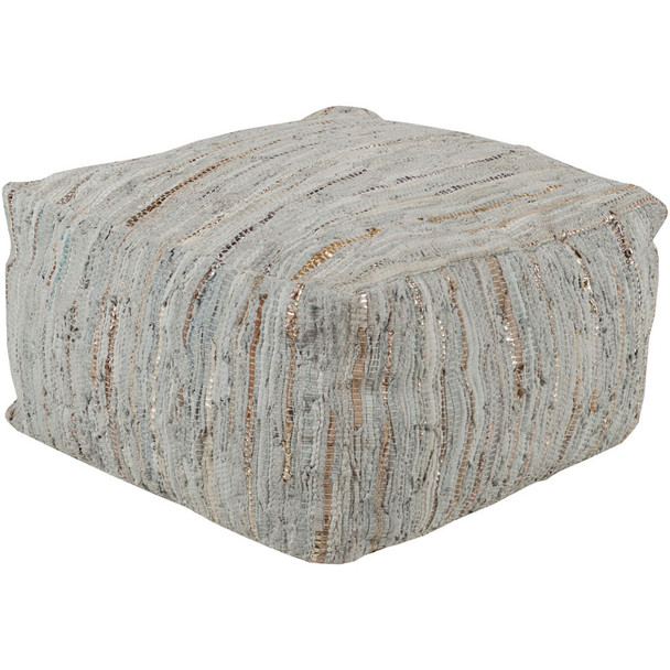 Surya Anthracite ATPF-002 13"H x 24"W x 24"D Pouf