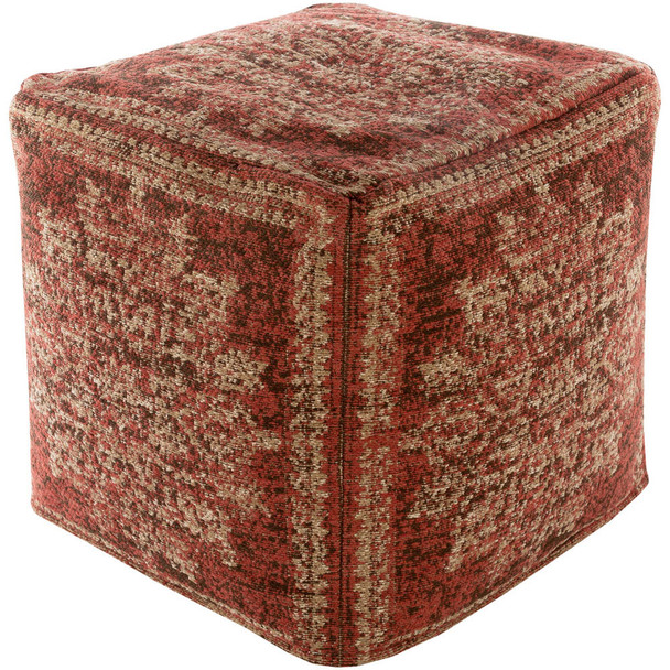 Surya Lendon LDPF-002 18"H x 18"W x 18"D Pouf