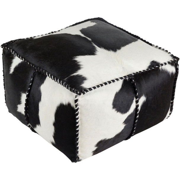 Surya Ranger RRPF-002 13"H x 22"W x 22"D Pouf