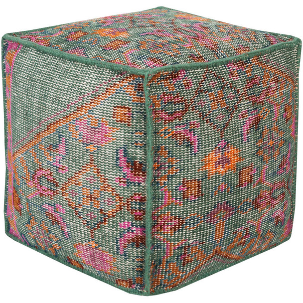 Surya Zahra ZHPF-005 18"H x 18"W x 18"D Pouf