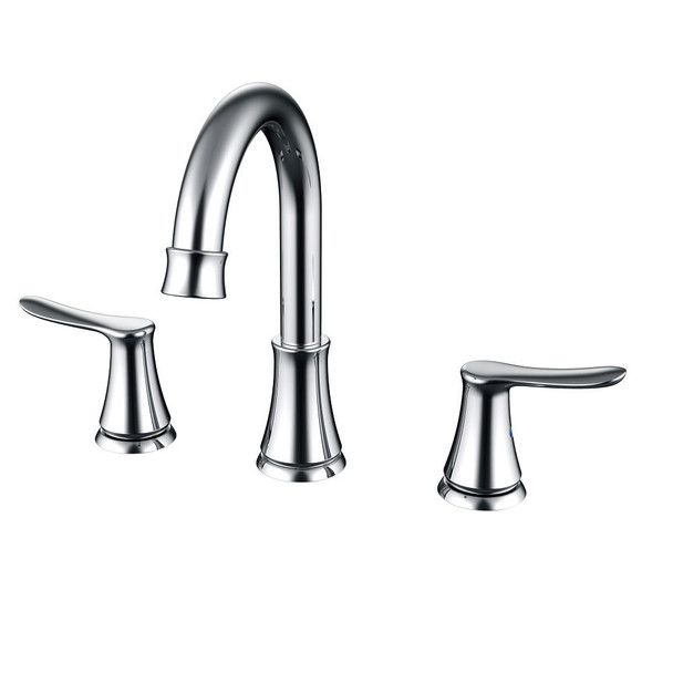 Daweier 8" Widespread Lavatory Faucet with Lever Handles, Chrome EB1357217C