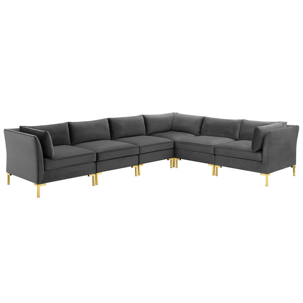 Modway EEI-4277 Ardent 6-Piece Performance Velvet Sectional Sofa