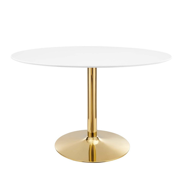 Modway EEI-4750-GLD-WHI Verne 48" Oval Dining Table - Gold/White