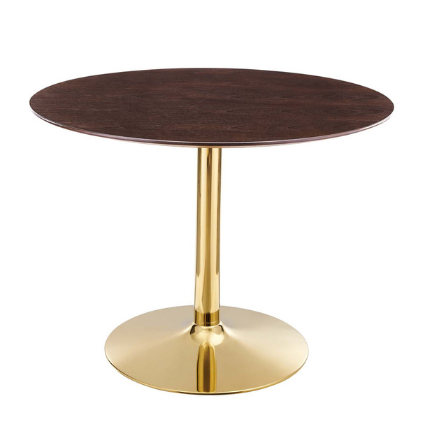 Modway EEI-4753-GLD-CHE Verne 40" Dining Table - Gold/Cherry Walnut