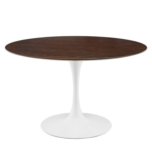 Modway EEI-5173-WHI-CHE Lippa 48" Dining Table - White/Cherry Walnut