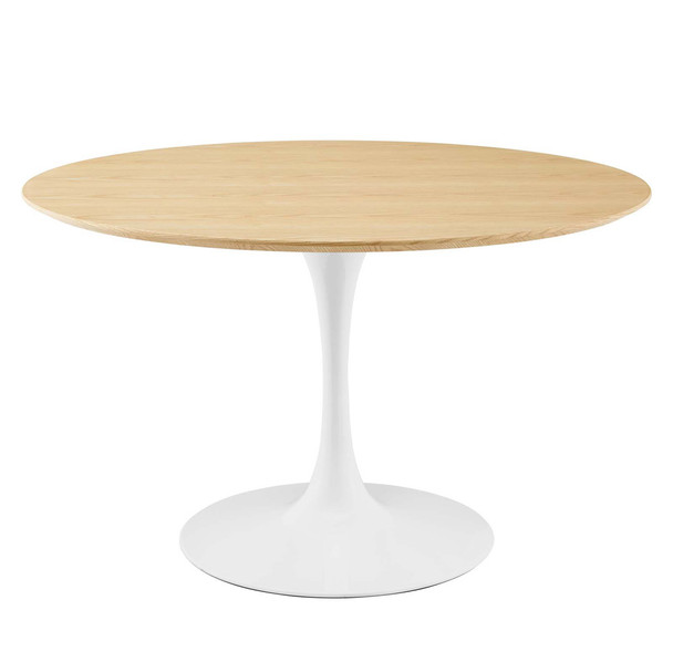 Modway EEI-5174-WHI-NAT Lippa 47" Dining Table - White/Natural