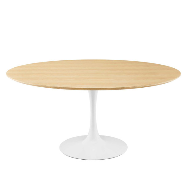 Modway EEI-5176-WHI-NAT Lippa 60" Dining Table - White/Natural