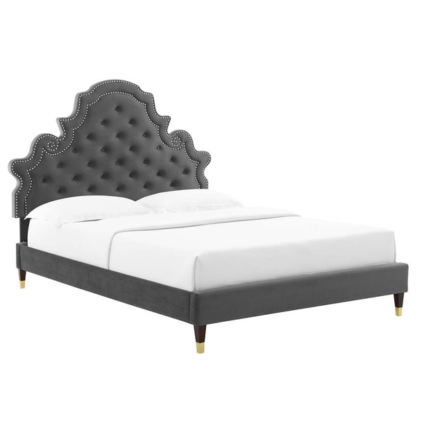 Modway MOD-6758 Gwyneth Tufted Performance Velvet Full Platform Bed