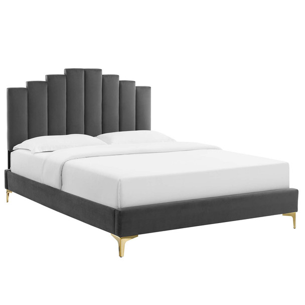 Modway MOD-6881 Elise King Performance Velvet Platform Bed