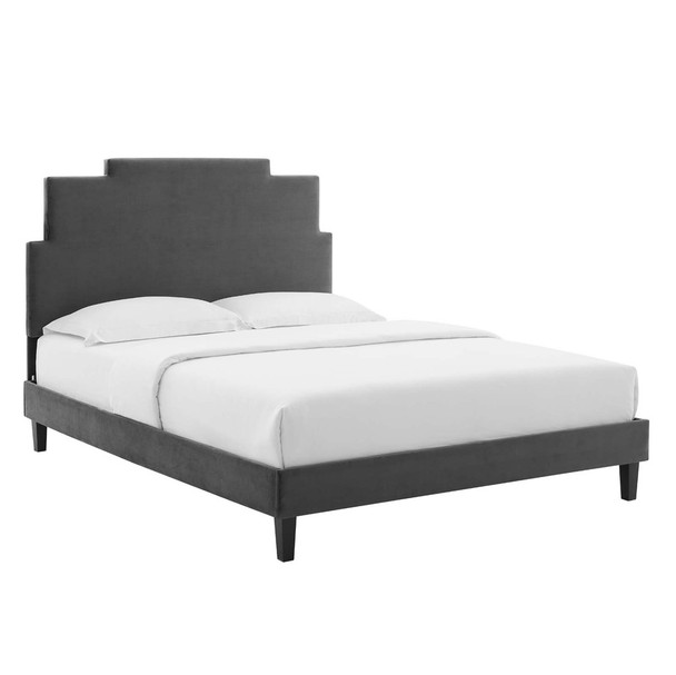 Modway MOD-6921 Lindsey Performance Velvet Full Platform Bed