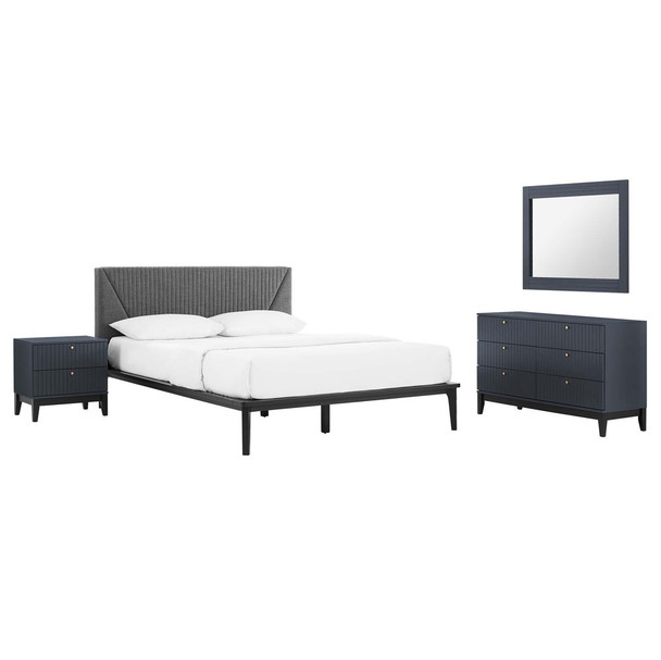 Modway MOD-6963 Dakota 4 Piece Upholstered Bedroom Set