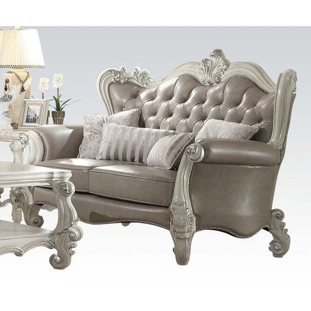 ACME 52126 Versailles Kd Antique White Loveseat