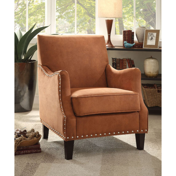 ACME 59445 Sinai Orange Fabric Accent Chair