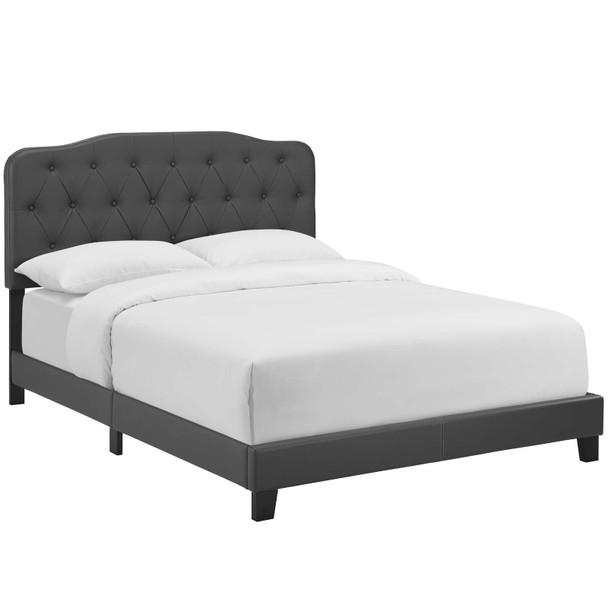 Modway Amelia King Faux Leather Bed MOD-5993-GRY Gray