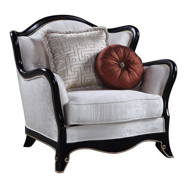 ACME LV00253 Nurmive Chair with 2 Pillows
