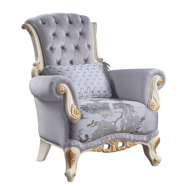 ACME LV00256 Galelvith Chair with 1 Pillow